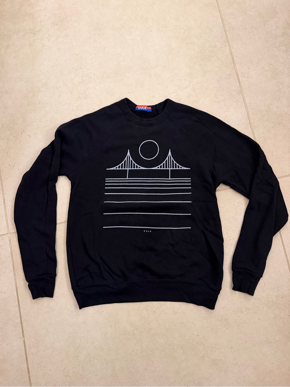 Culk San Francisco Black Graphic Crewneck Sweatshirt